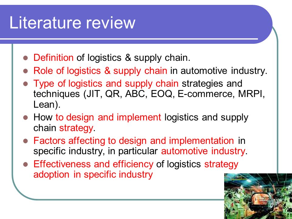Logistics / Infrastructure